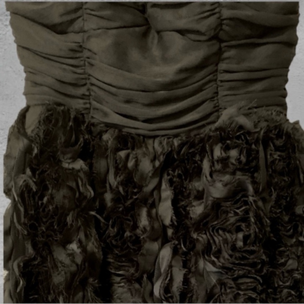 2b Bebe Black Strapless Floral Party Mini Dress Size Small - Picture 7 of 13